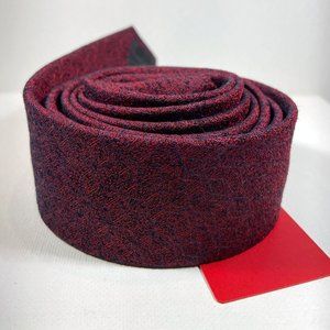 Hugo Boss Red Abstract Pattern Skinny Tie
